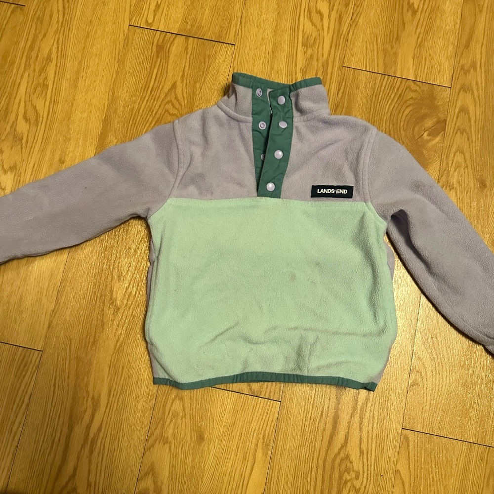 Lands' End Kids' Green and Gray Sweatshirt 2T 3T xxs